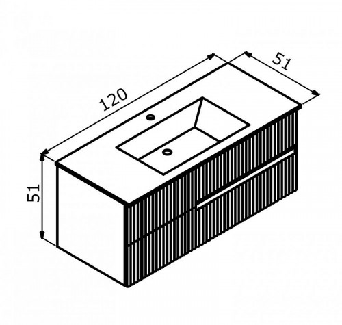 Тумба с раковиной Orka Moonlight 120 5001503 подвесная цвет Белый матовый