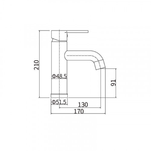 Смеситель для раковины Plstart PL1004-7 цвет Черный