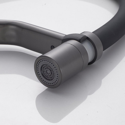 Смеситель для кухни Shevanik S343T-3 цвет Оружейная сталь Черный