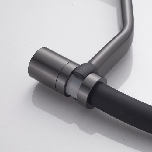 Смеситель для кухни Shevanik S343T-3 цвет Оружейная сталь Черный