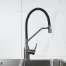 Смеситель для кухни Shevanik S343T-3 цвет Оружейная сталь Черный