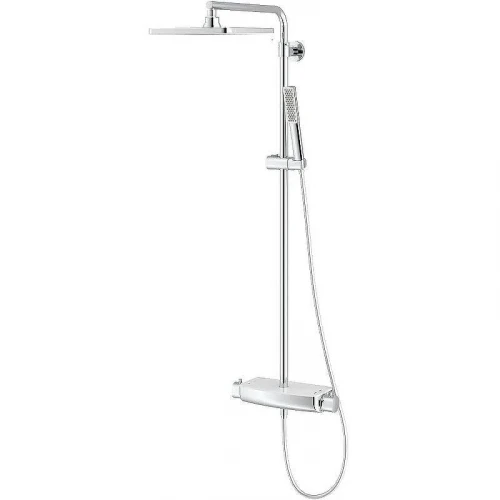 Душевая система Teska Mira DK2920C с термостатом Хром Белое стекло