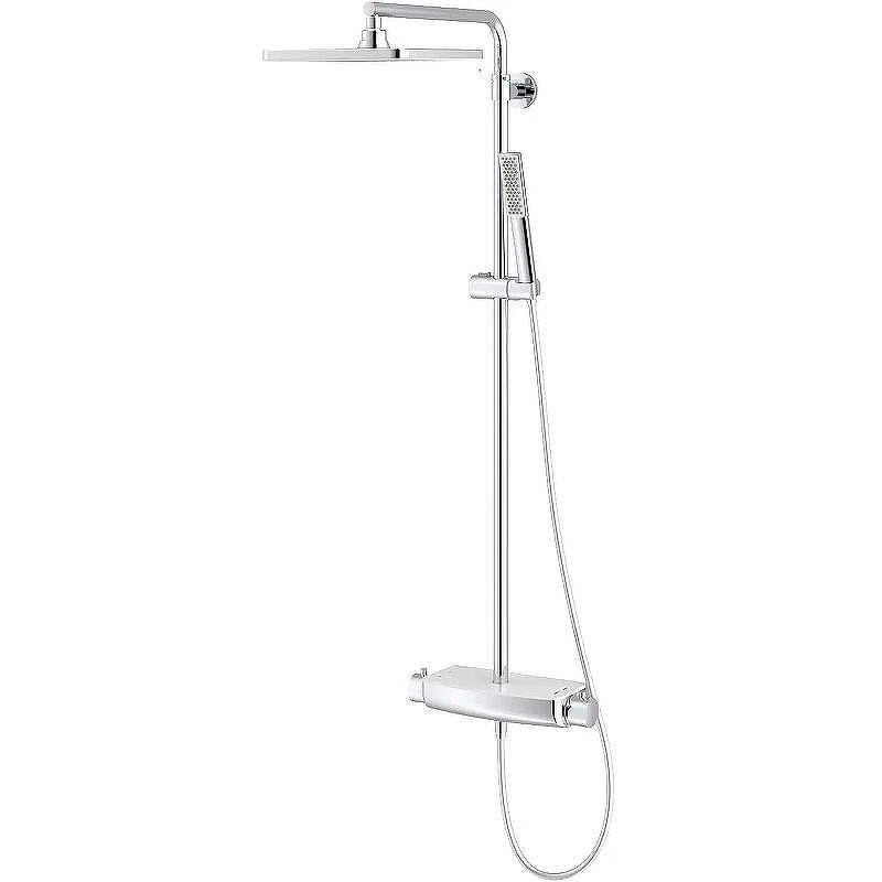 Душевая система Teska Mira DK2920C с термостатом Хром Белое стекло