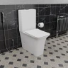 Унитаз компакт CeramaLux 1222-1A Белый глянцевый с бачком и сиденьем Микролифт