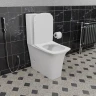 Унитаз компакт CeramaLux 1222-1A Белый глянцевый с бачком и сиденьем Микролифт