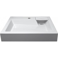 Раковина Azario Etna 60 CS00078303 на стиральную машину Белая искусственный камень (литьевой мрамор) подвесная, на стиральную машину