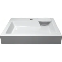 Раковина Azario Etna 60 CS00078303 на стиральную машину Белая искусственный камень (литьевой мрамор) подвесная, на стиральную машину