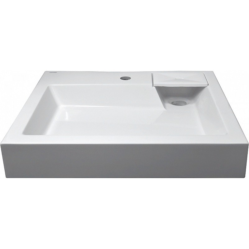 Раковина Azario Etna 60 CS00078303 на стиральную машину Белая искусственный камень (литьевой мрамор) подвесная, на стиральную машину