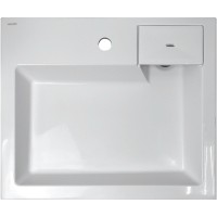 Раковина Azario Etna 60 CS00078303 на стиральную машину Белая искусственный камень (литьевой мрамор) подвесная, на стиральную машину