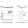 Раковина Azario Etna 60 CS00078303 на стиральную машину Белая искусственный камень (литьевой мрамор) подвесная, на стиральную машину