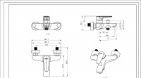 Смеситель для ванны Bravat Arden F6351385CP-01-RUS Хром латунь на стену