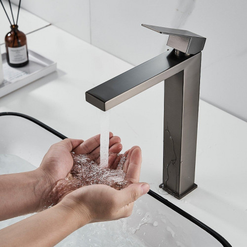 Смеситель для раковины Shevanik S7011T цвет Оружейная сталь