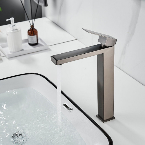 Смеситель для раковины Shevanik S7011T цвет Оружейная сталь