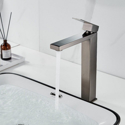 Смеситель для раковины Shevanik S7011T цвет Оружейная сталь