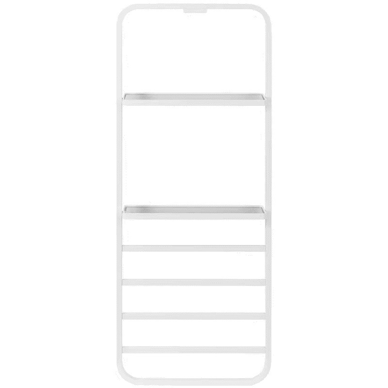 Электрический полотенцесушитель Black&White Universe N-337W 40х101 337WN с полкой Белый матовый нержавеющая сталь