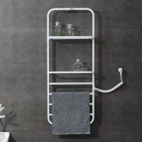 Электрический полотенцесушитель Black&amp;White Universe N-337W 40х101 337WN с полкой Белый матовый нержавеющая сталь