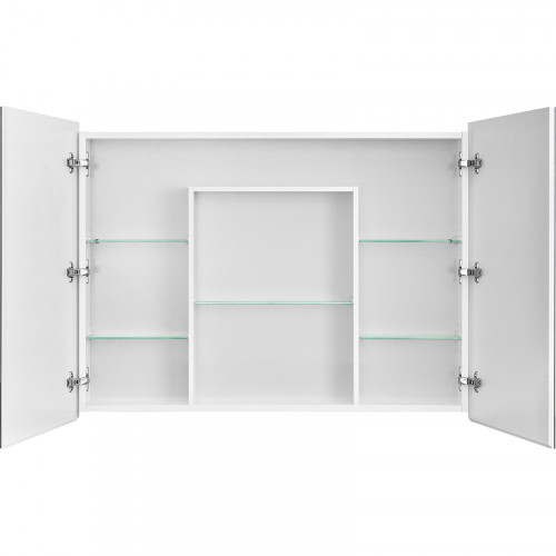 Зеркальный шкаф Aquaton Лондри 100 1A267302LH010 Белый глянцевый МДФ / ЛДСП, стекло