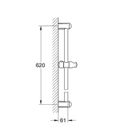 Душевая штанга Grohe Tempesta Classic 27523000 Хром латунь на стену