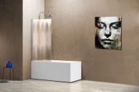 Шторка на ванну Vincea VSB-11800CH 80x140 профиль Хром стекло шиншилла