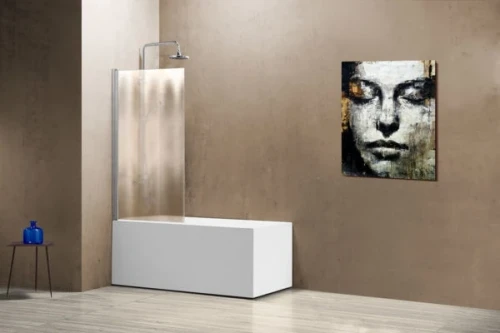 Шторка на ванну Vincea VSB-11800CH 80x140 профиль Хром стекло шиншилла
