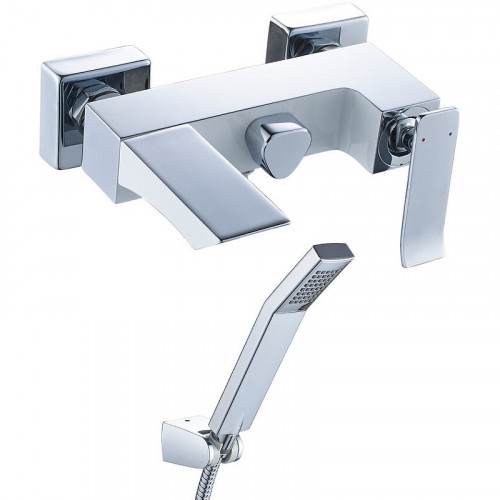 Смеситель для ванны Lemark Contest LM5814CW Хром Белый латунь на стену