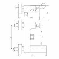 Смеситель для ванны Lemark Contest LM5814CW Хром Белый латунь на стену