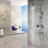 Душевая система Lemark Tropic LM7010C с термостатом Хром латунь на стену