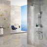 Душевая система Lemark Tropic LM7010C с термостатом Хром латунь на стену
