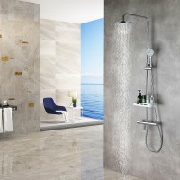 Душевая система Lemark Tropic LM7010C с термостатом Хром латунь на стену