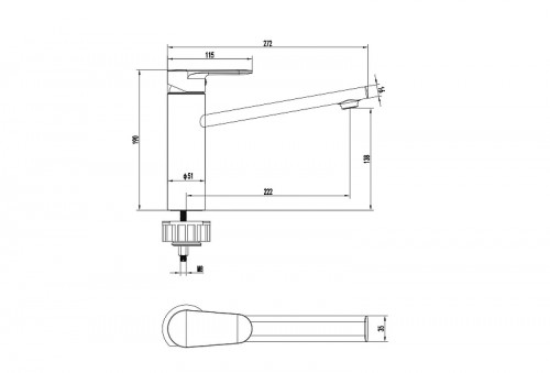 Смеситель для кухни Aquatek Ника AQ1880CR цвет Хром