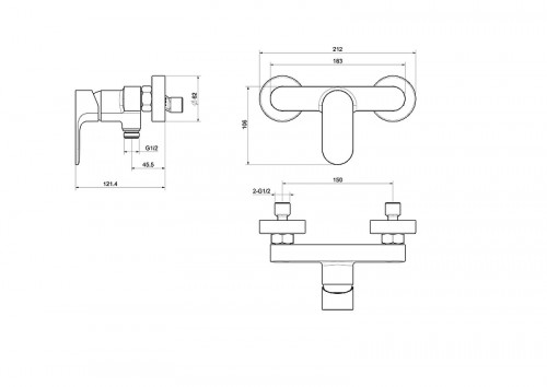 Смеситель для душа Aquatek Альфа AQ1960BGM цвет Оружейная сталь