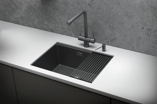 Кухонная мойка Granula Kitchen Space 60 6045U цвет Графит матовый