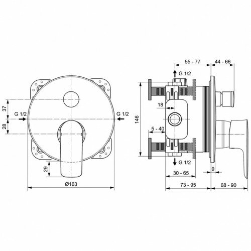 Смеситель для душа Ideal Standard Connect Air A7035A2 цвет Brushed Gold / Золото шлифованное