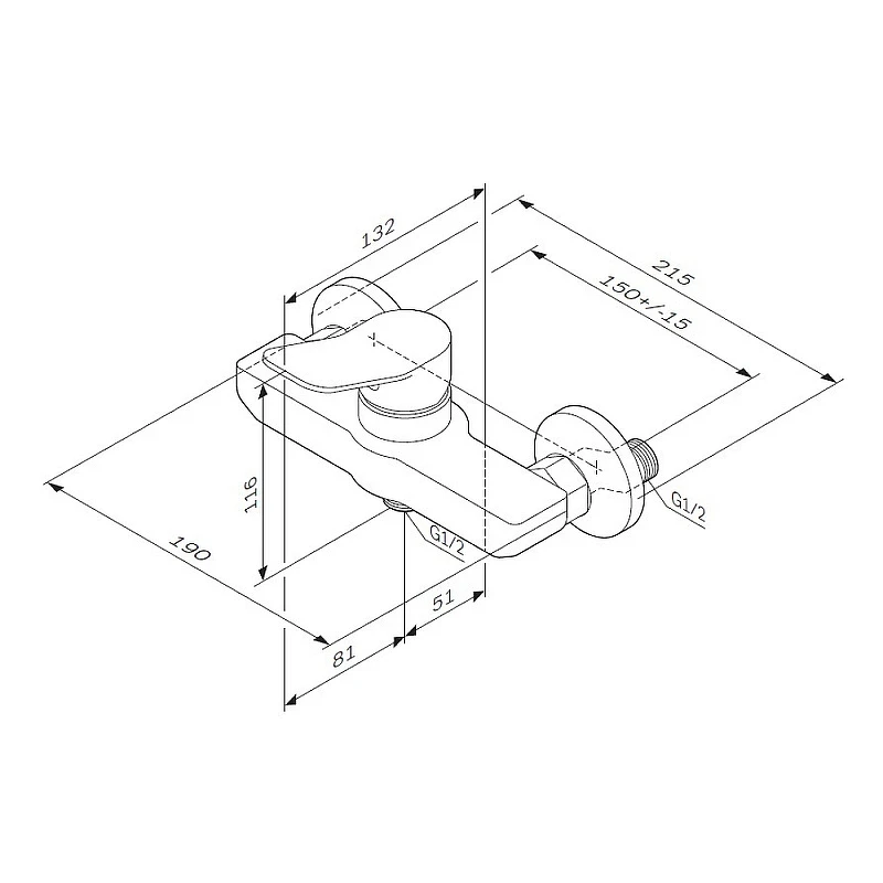 Смеситель для душа AM.PM X-Joy F85A20000 Хром