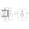 Смеситель для душа Ideal Standard Tonic II A6345AA с термостатом Хром латунь встраиваемый