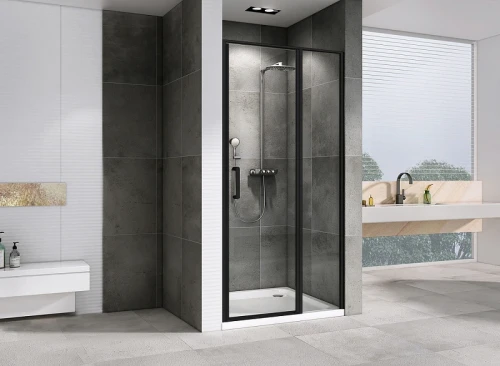 Душевая дверь Abber Sonnenstrand 110 AG04110BS профиль Черный стекло прозрачное