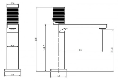 Смеситель для раковины Vincea Domus VBF-5DM01GM цвет Вороненая сталь