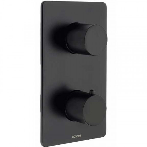 Смеситель для душа Bossini Oki New Z00002.073 с термостатом Черный матовый латунь встраиваемый