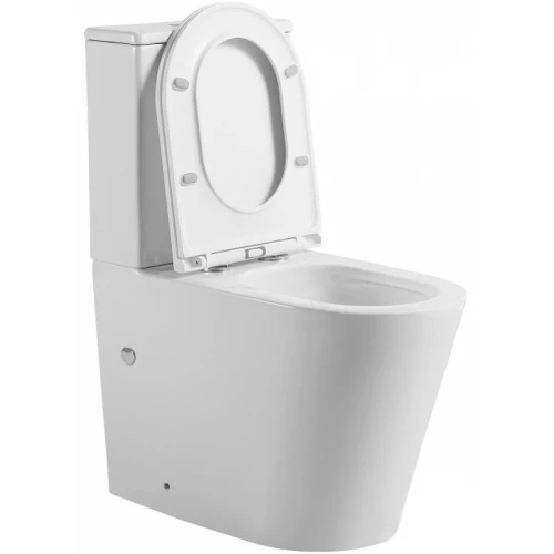 Унитаз компакт beWash Aldo BKBWT001670 Белый глянец с бачком и сиденьем Микролифт фарфор напольный