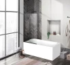 Шторка на ванну BelBagno Uno 90 UNO-V-1-90/150-C-NERO профиль Черный матовый стекло прозрачное