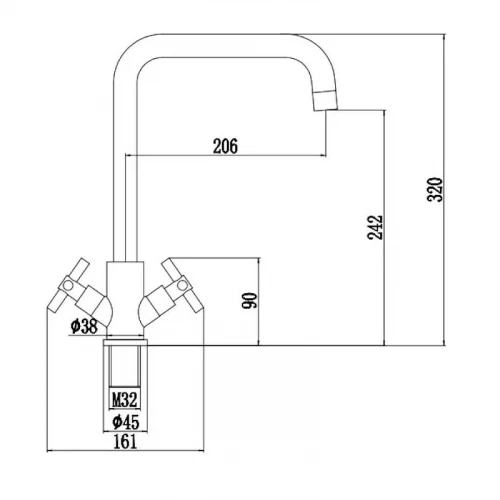 Смеситель для кухни Fmark FS8412H цвет Черный