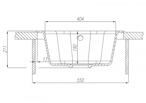 Кухонная мойка Aquaton Мида 51 1A712732MD210 Графит искусственный камень (литьевой мрамор) встраиваемый