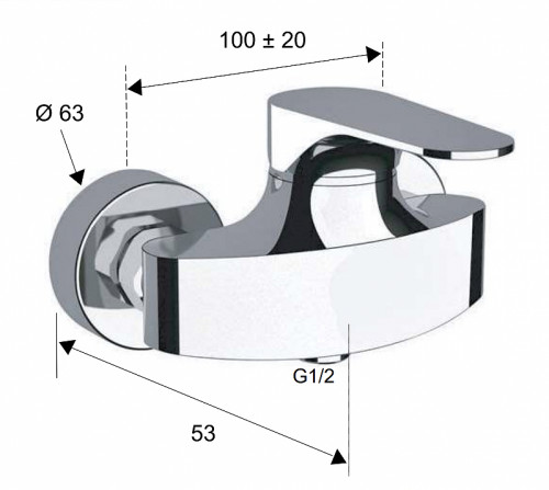 Смеситель для душа Remer Class Line LC31 цвет Хром