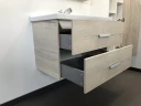 Тумба с раковиной Comforty Парма 80 00004143491 подвесная Дуб дымчатый МДФ / ЛДСП