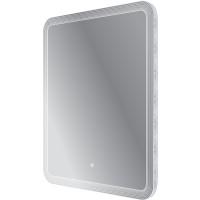 Зеркало Cezares Duet 60 CZR-SPC-DUET-600-800-LED-TCH с подсветкой с лазерной гравировкой и сенсорным выключателем стекло