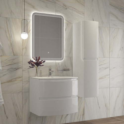 Зеркало Cezares Duet 60 CZR-SPC-DUET-600-800-LED-TCH с подсветкой с лазерной гравировкой и сенсорным выключателем стекло