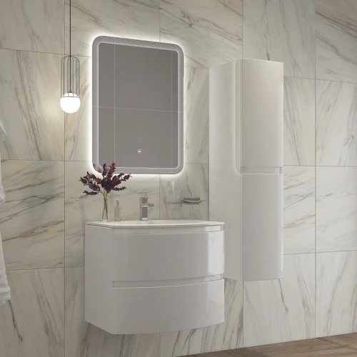 Зеркало Cezares Duet 60 CZR-SPC-DUET-600-800-LED-TCH с подсветкой с лазерной гравировкой и сенсорным выключателем стекло