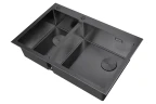 Кухонная мойка ZorG Lux Grafit 78 R LUX 78-2-51-R GRAFIT цвет Графит