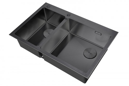 Кухонная мойка ZorG Lux Grafit 78 R LUX 78-2-51-R GRAFIT цвет Графит