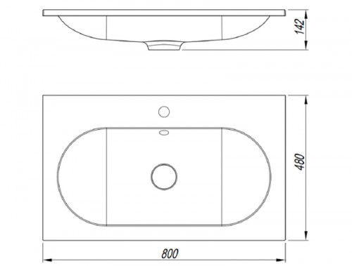 Раковина Florentina Гавана 80 10.260.00800.302 цвет Антрацит